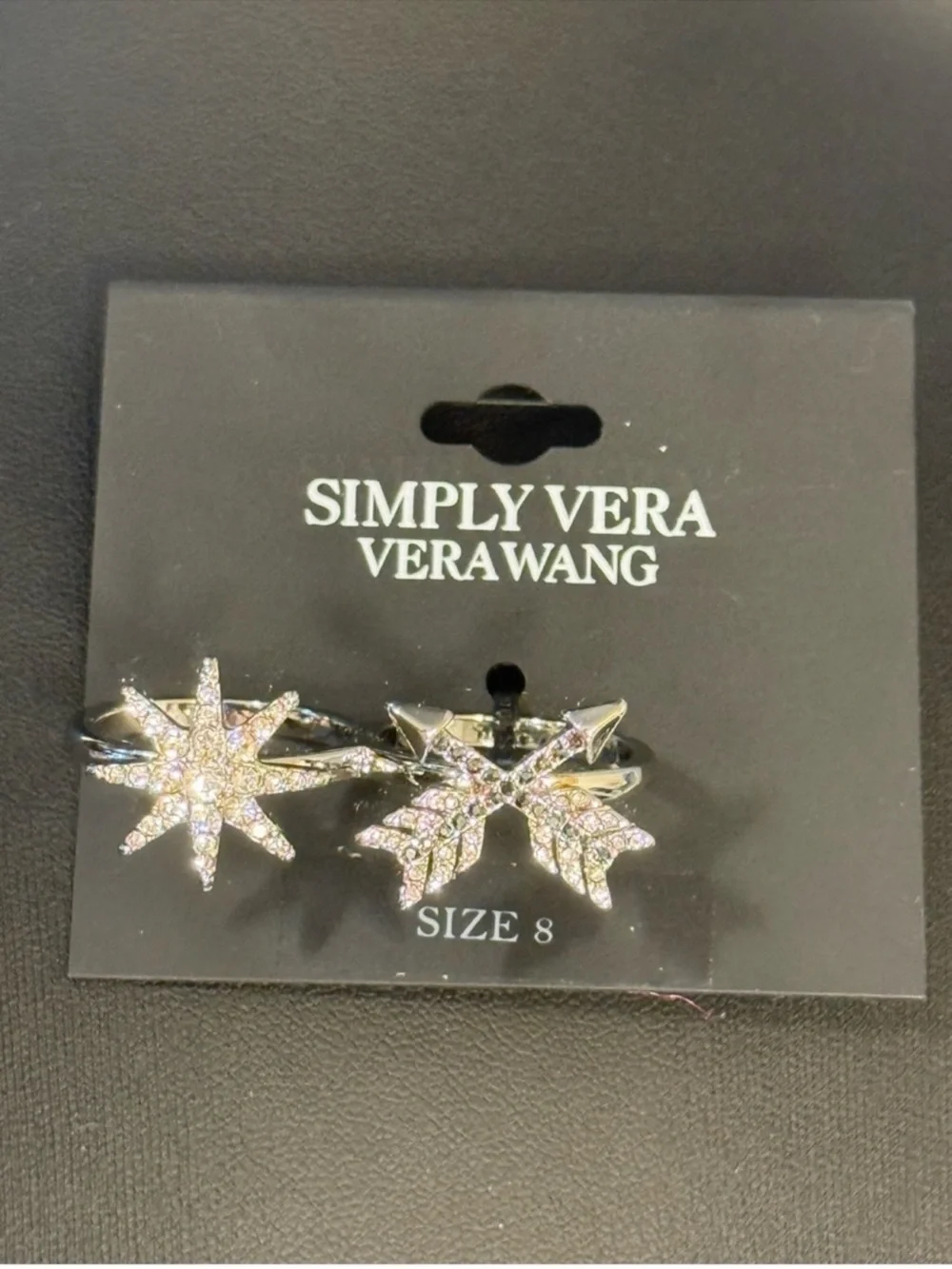 Two Finger Crystal Ring